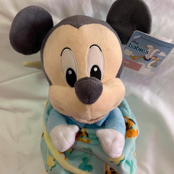 Disney baby Mickey in a pouch blanket plush